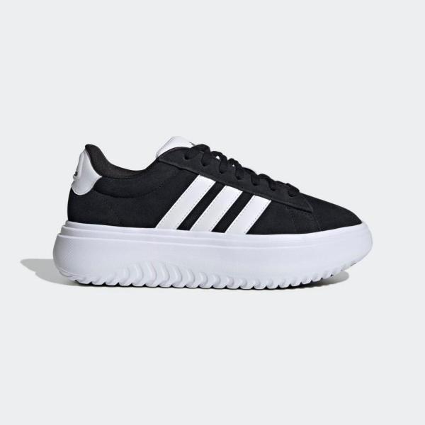 Adidas grand court platform suede